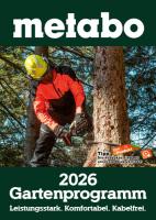 Metabo Akku Garten Programm Januar 2026