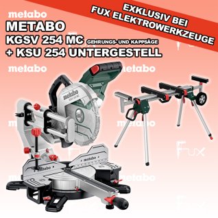 Metabo KGSV 254 MC Gehrungs- und Kappsäge + KSU 254 Kappsägen-Untergestell
