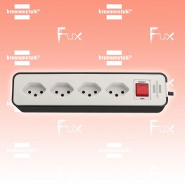 Ecolor Steckdosenleiste 4fach weiss, schwarz