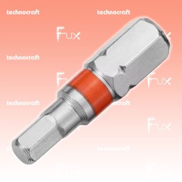 H6 Innensechskant-Bits mit Farbring orange, 25 mm, 10 Stück